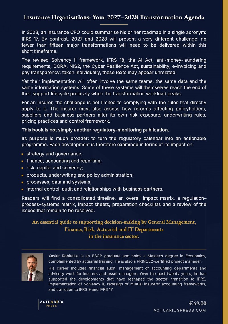 Quatrième de couverture — Insurance Organisations: Your 2027–2028 Transformation Agenda